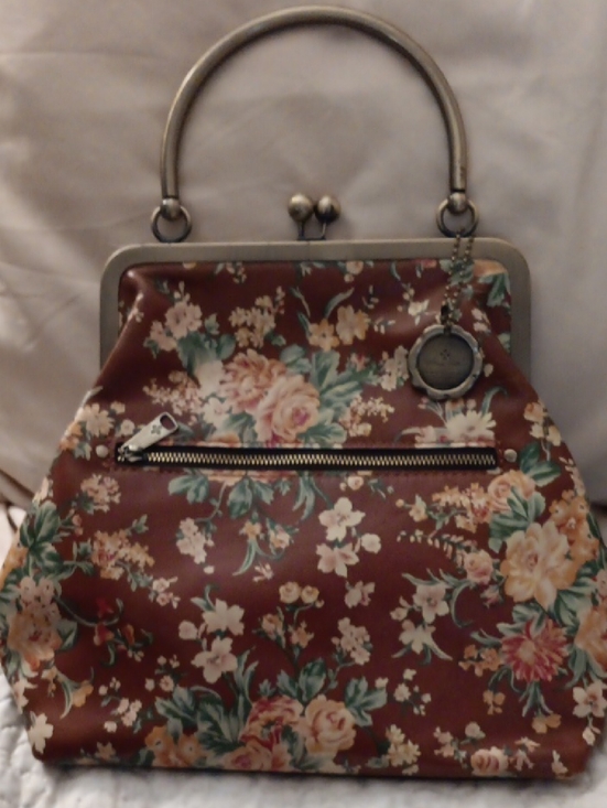 Patricia Nash Handbags - Patricia Nash Vintage-Inspired Floral Frame Satchel Handbag in Burgundy Florals
